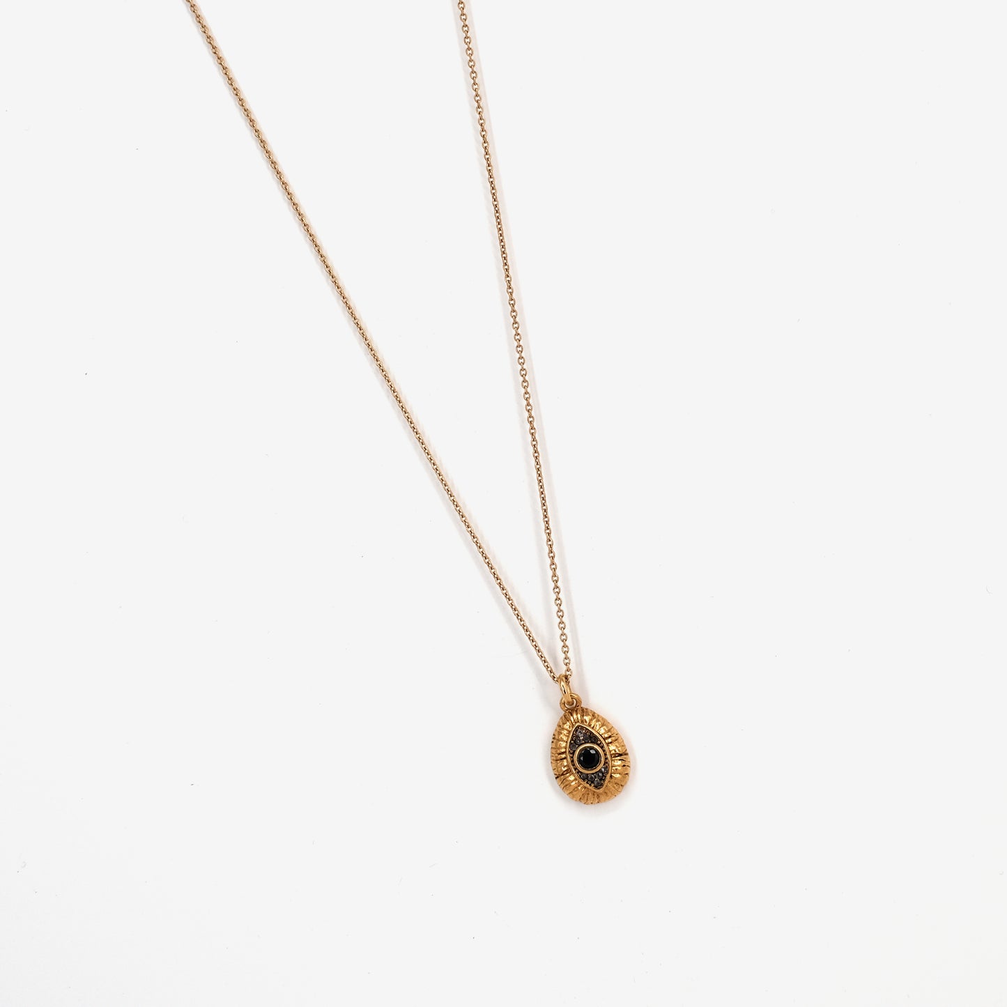 Collier Yeux bleu doré