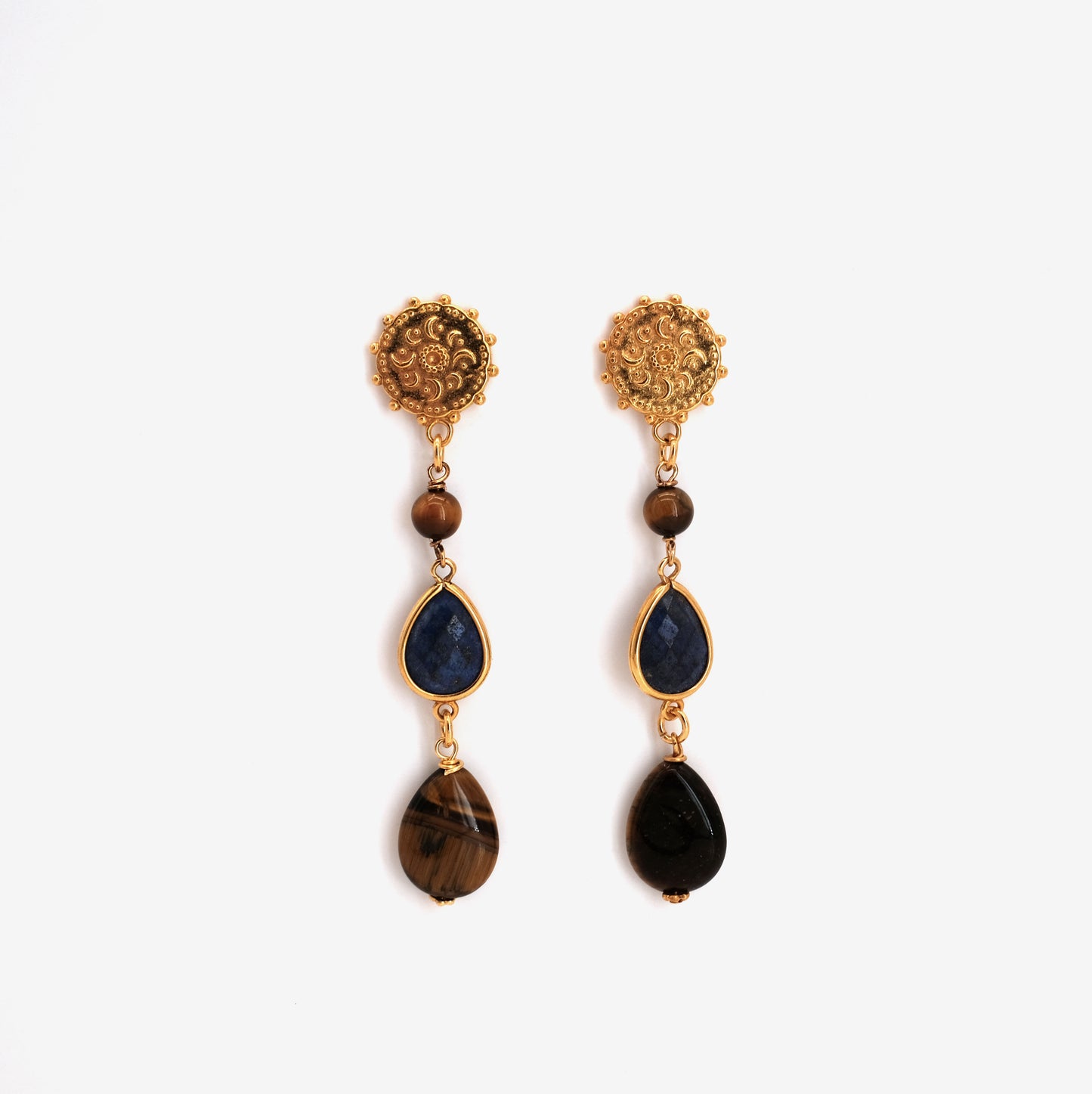 Boucles d'oreilles Lazuti dorées
