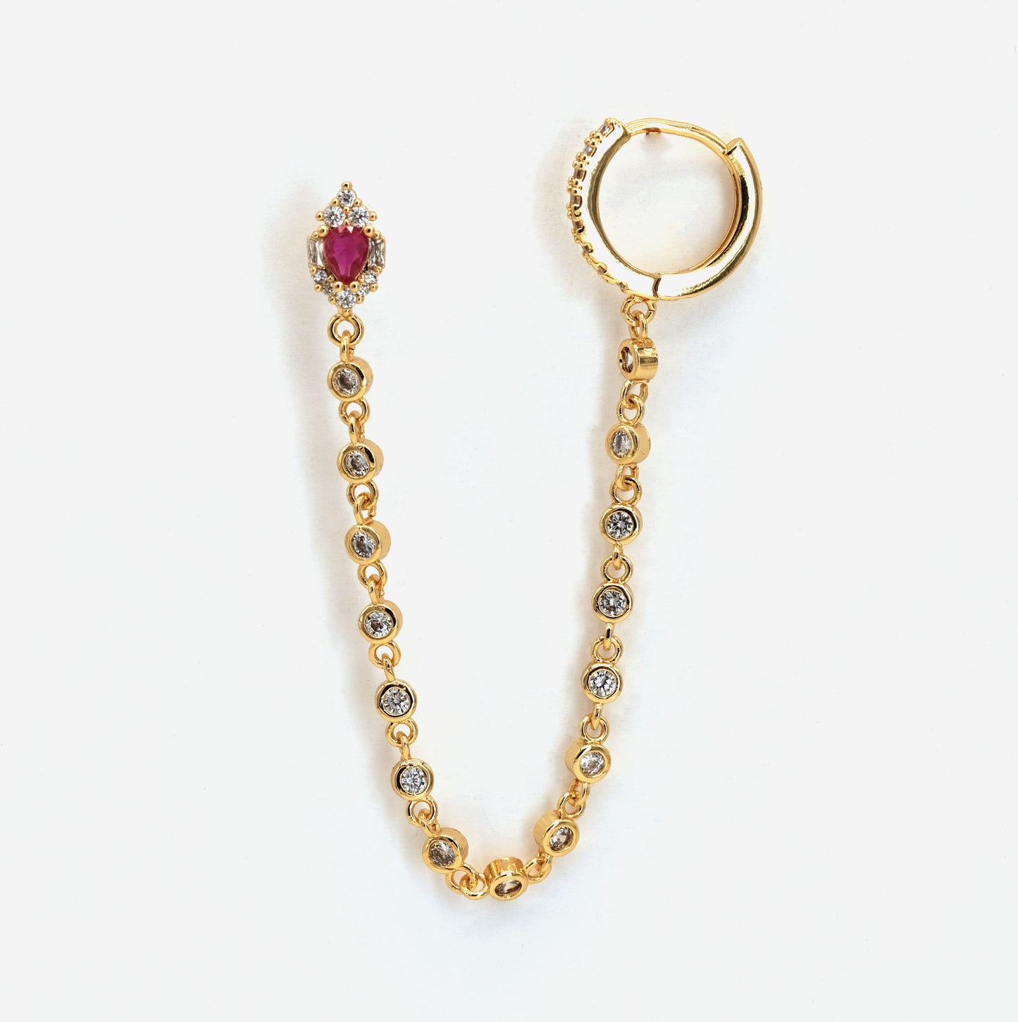 Boucle d'oreille à l'unité Galilea dorée