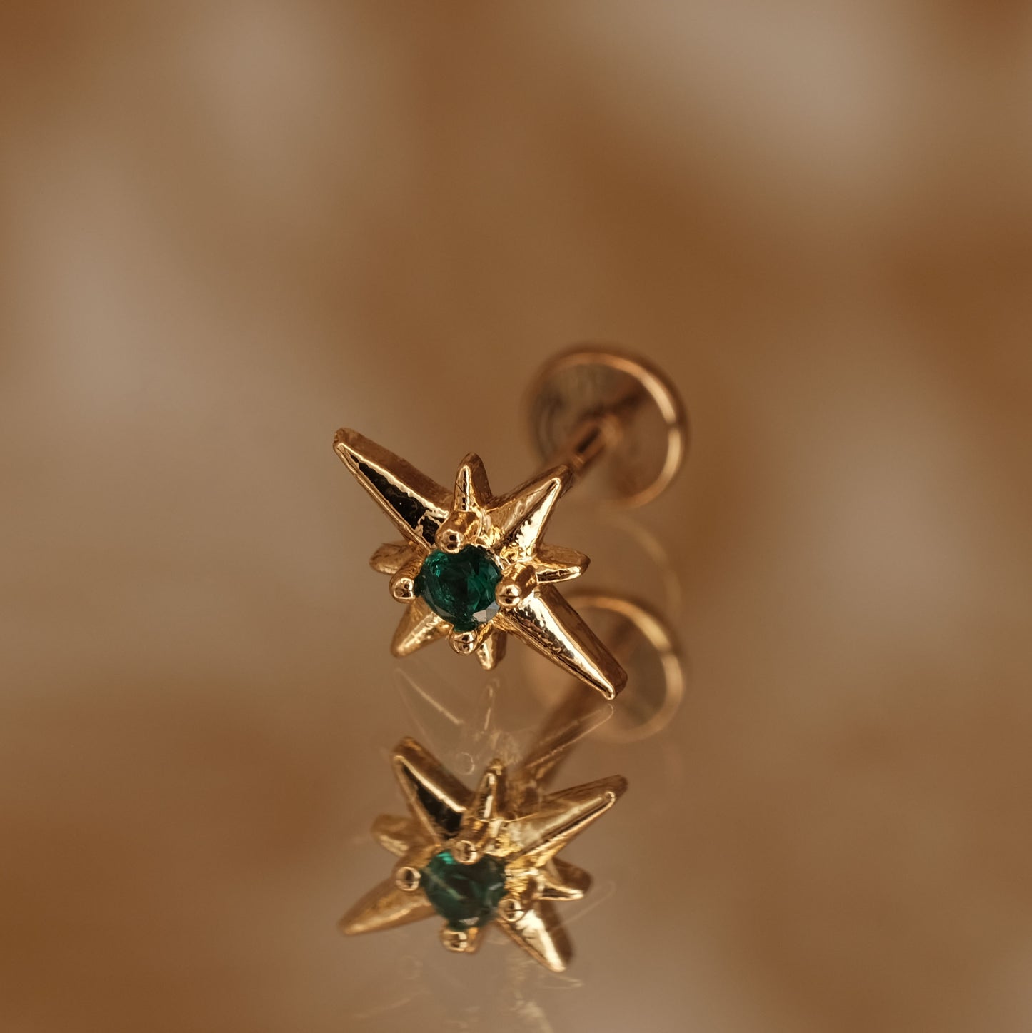 Boucle d'oreille à l'unité Michaela dorée