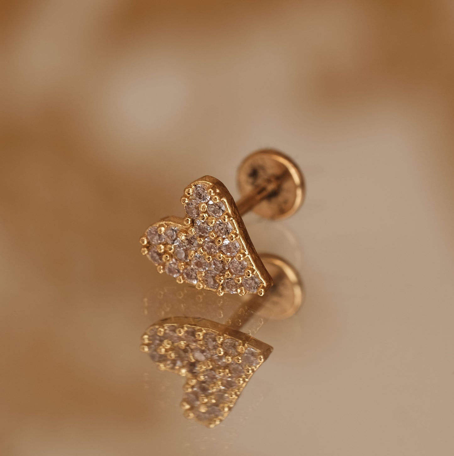 Boucle d'oreille à l'unité Braelynn dorée