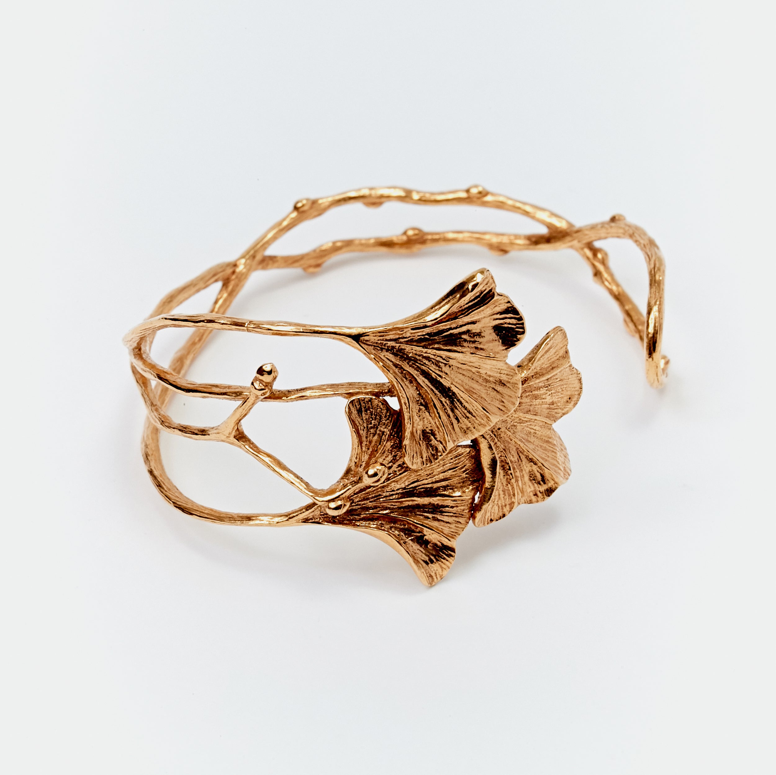 Bracelet vintage en or feuilles - Bijouxbaume