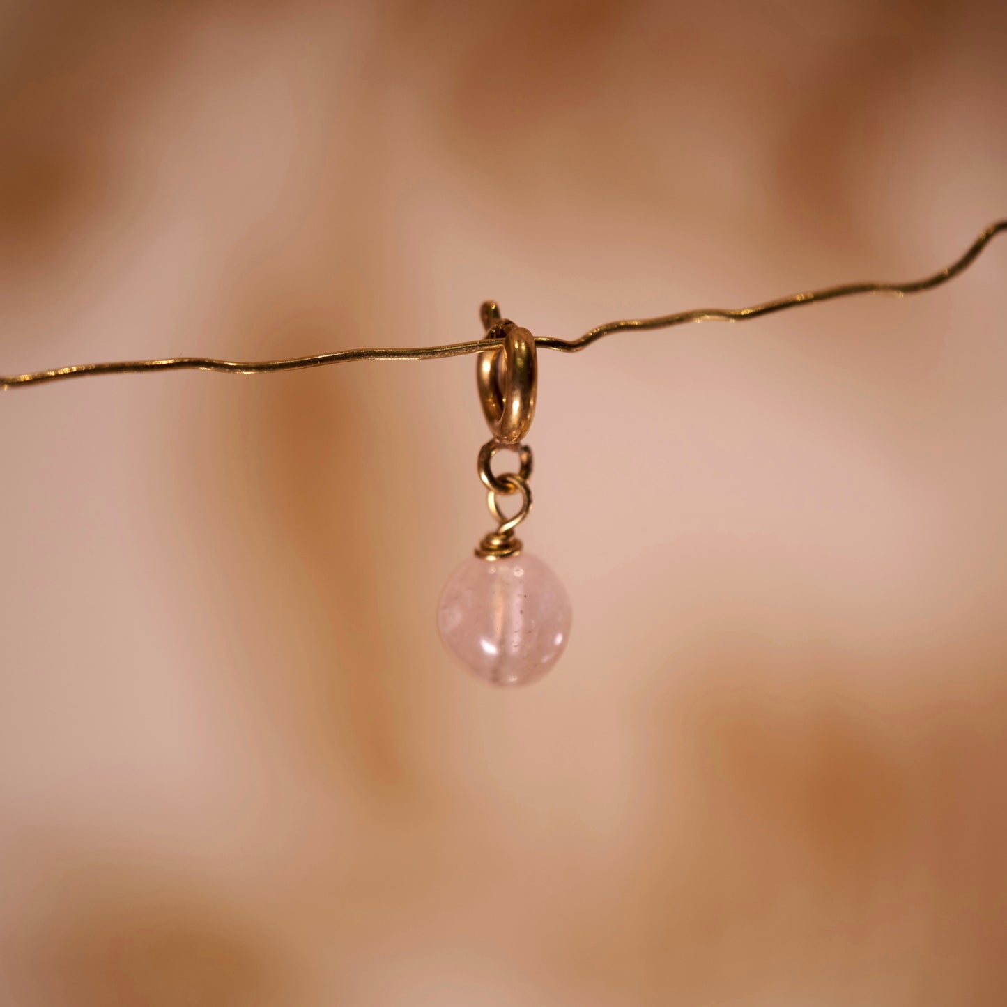 Clip mini pierre semi-précieuse Morganite