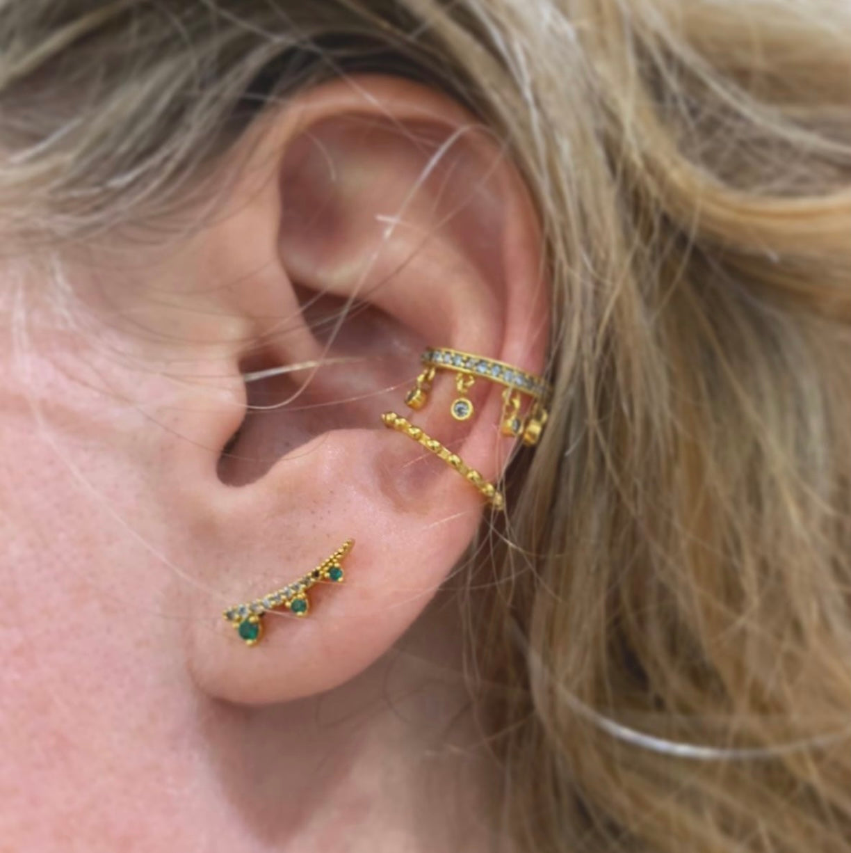 Earcuff-Bijou d’oreilles Oria doré