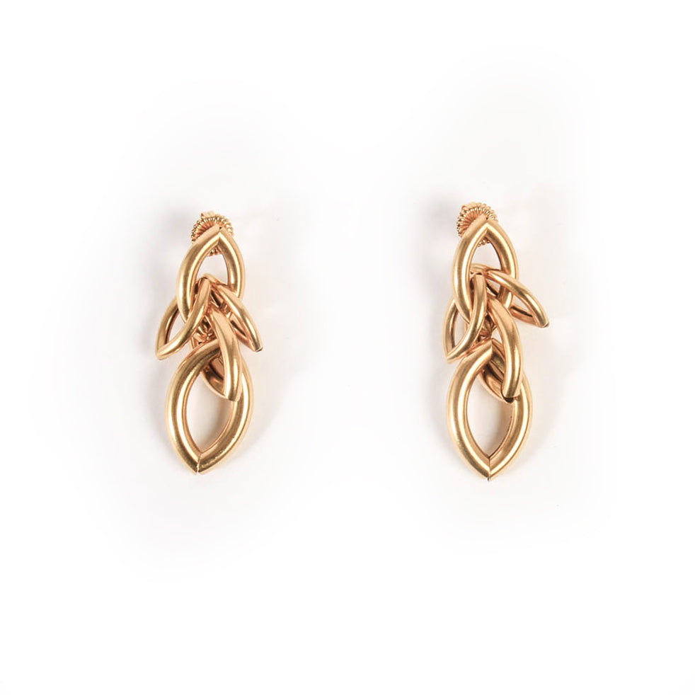 金色 Koune 耳环