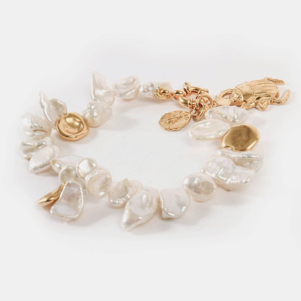Bracelet Héloïse Scarabée dorées