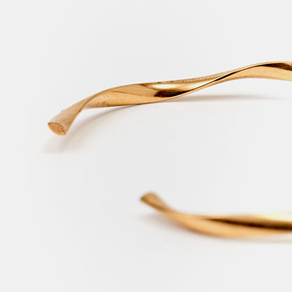 Bracelet jonc Spirale doré
