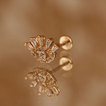 Boucle d'oreille à l'unité Thalia dorée