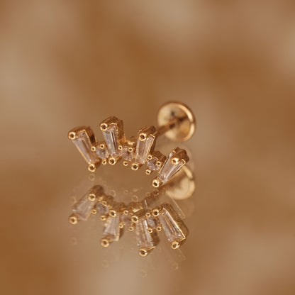 Boucle d'oreille à l'unité Beatrice dorée