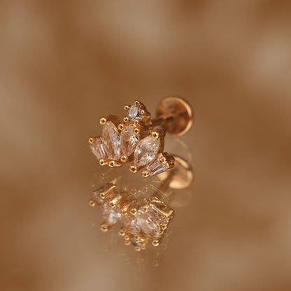 Boucle d'oreille à l'unité Alexa dorée