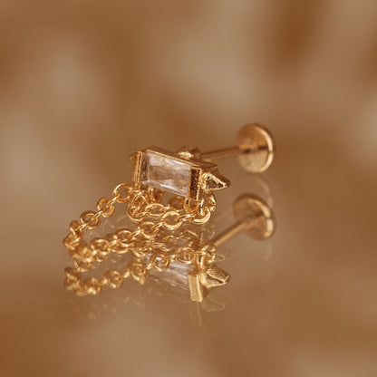 Boucle d'oreille à l'unité Melina dorée