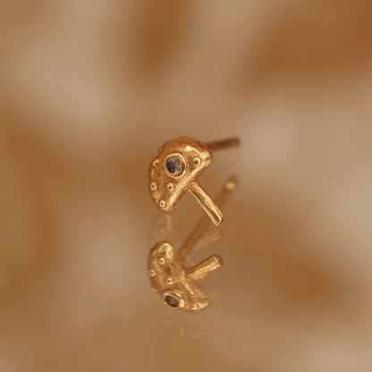 Boucle d'oreille à l'unité Morille dorée