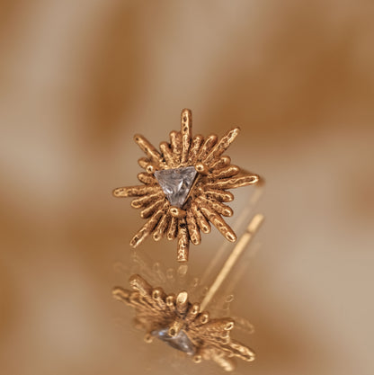 Boucle d'oreille à l'unité Chymène dorée