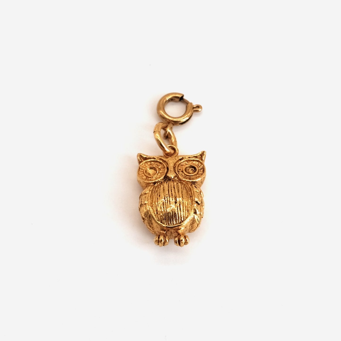 Pendentif Hibou relief doré