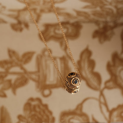 Collier Boule Noir doré