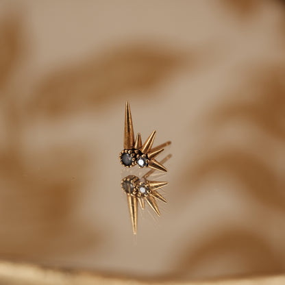 Boucle d'oreille à l'unité Rock dorée