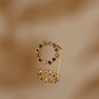 boucle d'oreille à l'unité Marine dorée