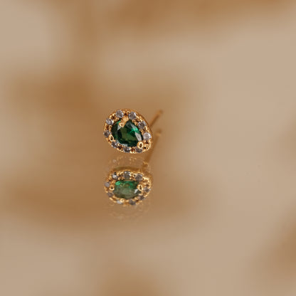 Boucle d'oreille à l'unité Pomme dorée