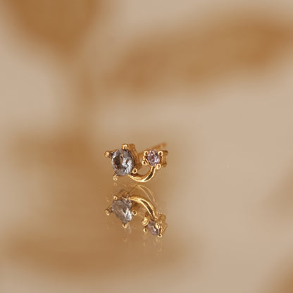 Boucle d'oreille à l'unité Chiara dorée