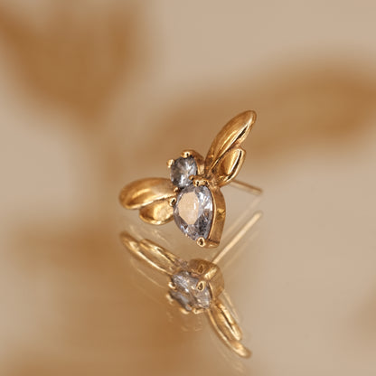 Boucle d'oreille à l'unité Méline dorée