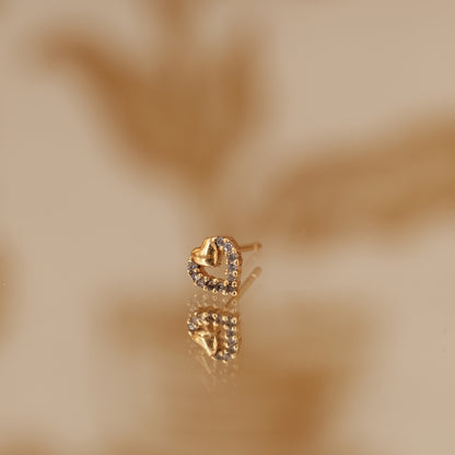 Boucle d'oreille à l'unité Joy dorée