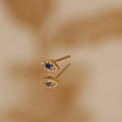 Boucle d'oreille à l'unité Yoni dorée