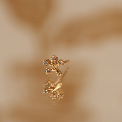 Boucle d'oreille à l'unité Kenza dorée