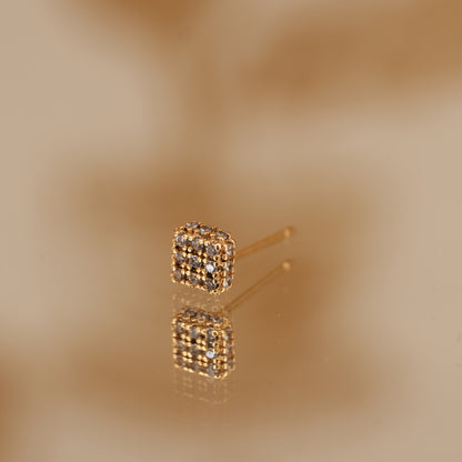 Boucle d'oreille à l'unité Irisse dorée