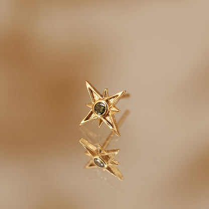 Boucle d'oreille à l'unité Stellar dorée