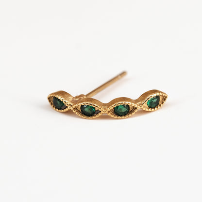 Boucle d'oreille à l'unité Jules dorée