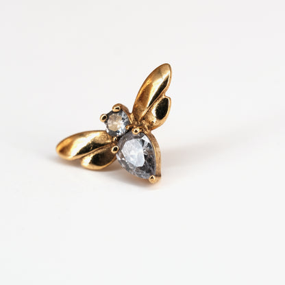 Boucle d'oreille à l'unité Méline dorée