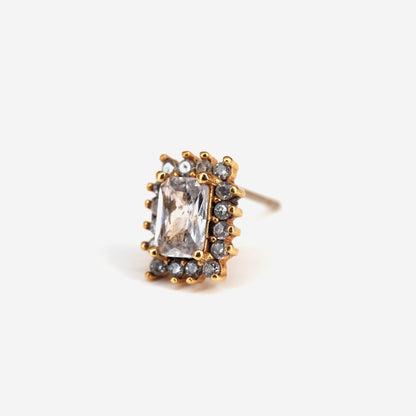 Boucle d'oreille à l'unité Elisabeth dorée