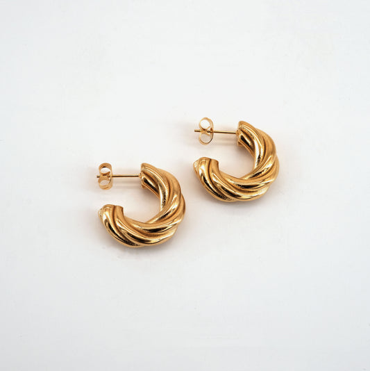 Boucles d'oreilles Junes dorées