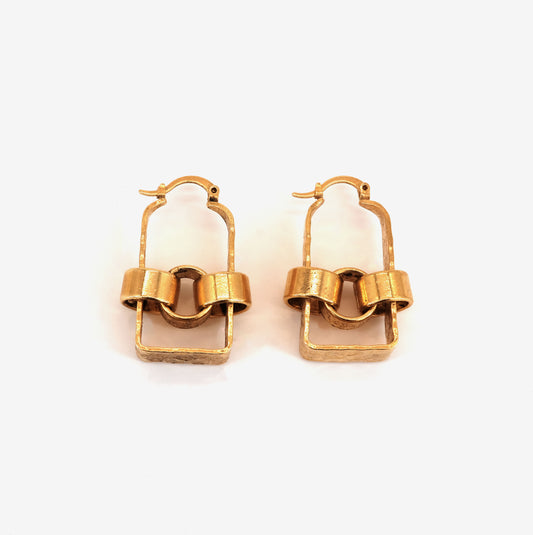 Boucles d'oreilles Lattie dorées