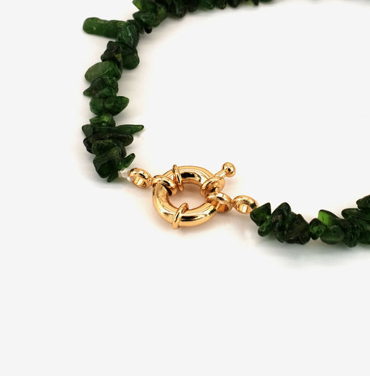 Bracelet Diopside doré