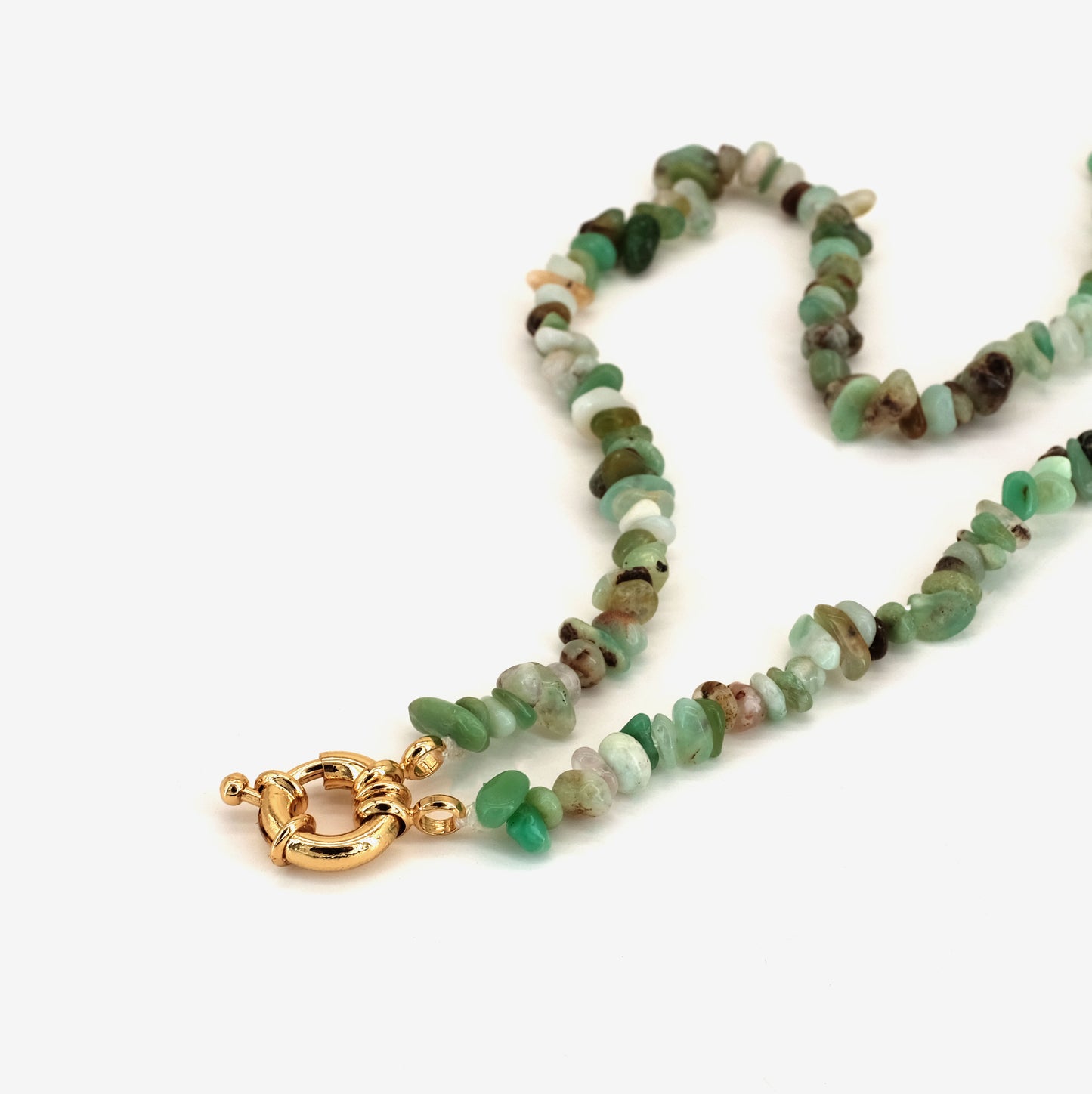 Collier Chrysoprase doré