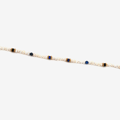 Bracelet Mudji en perle d'eau douce Bleu