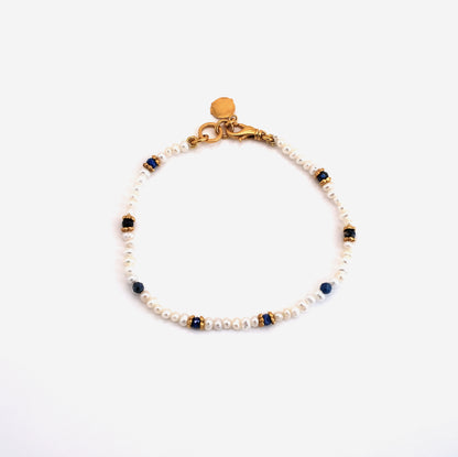 Bracelet Mudji en perle d'eau douce Bleu