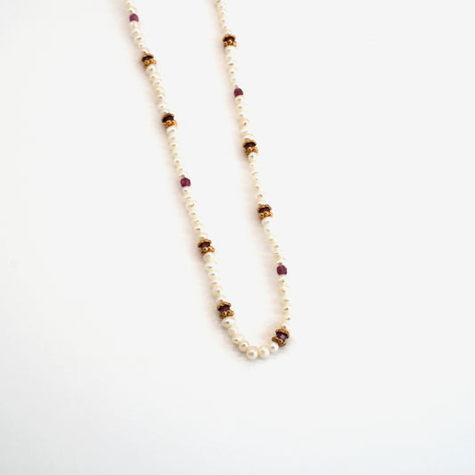 Collier Rudji en perle d'eau douce rose