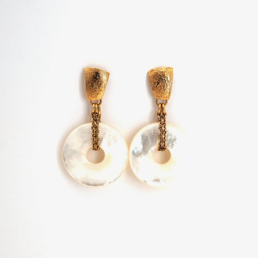 Boucles d'oreilles Nacra dorées