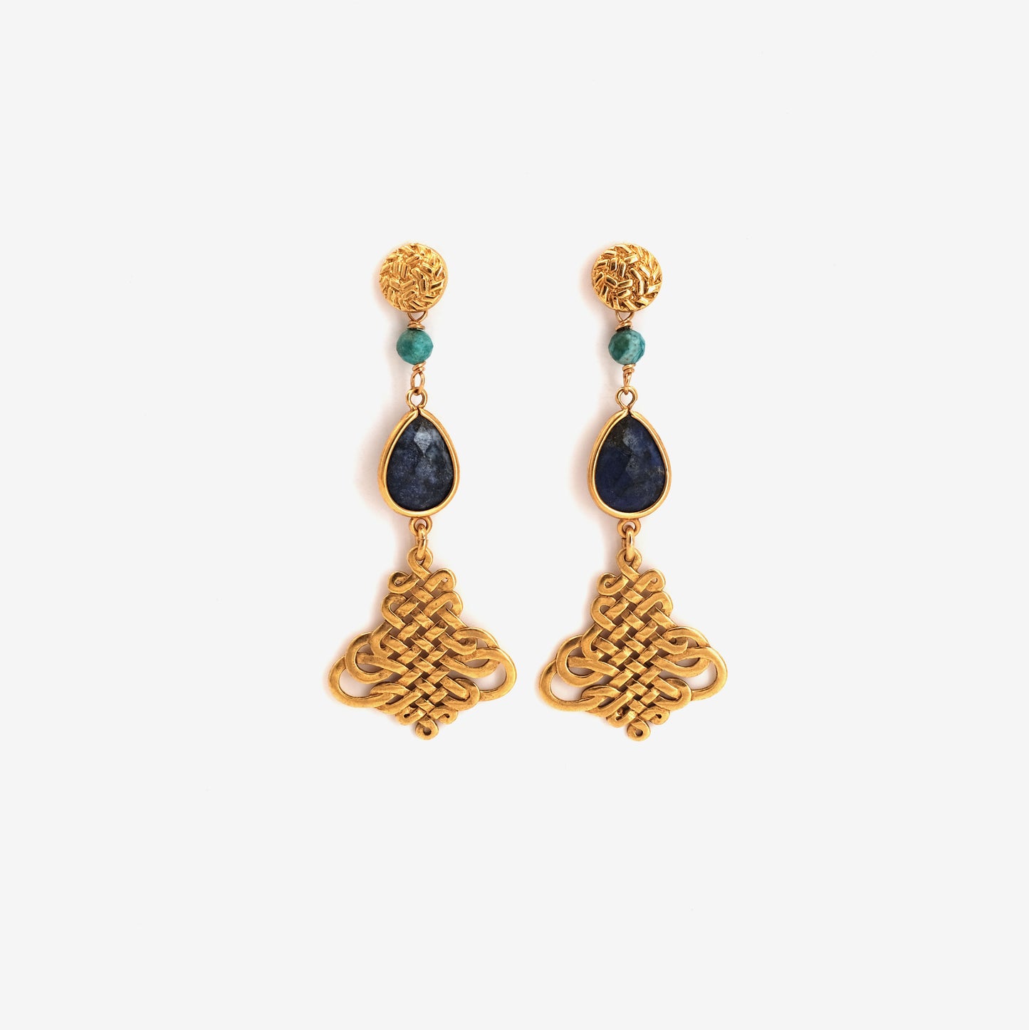 Boucles d'oreilles Lazutu dorées