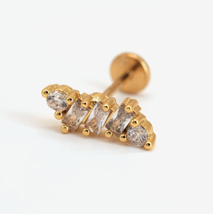 Boucle d'oreille à l'unité Louise dorée