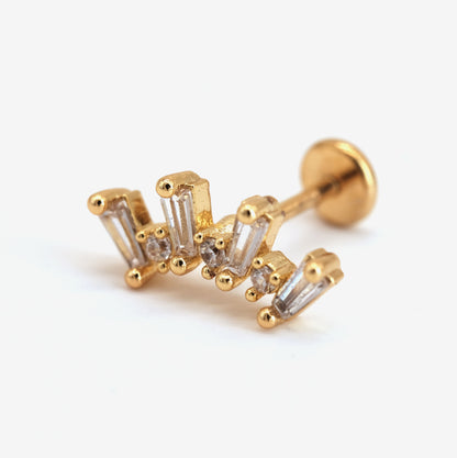 Boucle d'oreille à l'unité Beatrice dorée