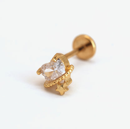 Boucle d'oreille à l'unité Hadassah dorée