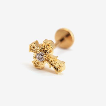 Boucle d'oreille à l'unité Cartha dorée