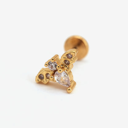 Boucle d'oreille à l'unité Leyla dorée