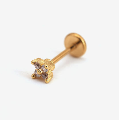 Boucle d'oreille à l'unité Arlet dorée