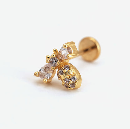 Boucle d'oreille à l'unité Marta dorée