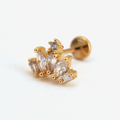 Boucle d'oreille à l'unité Alexa dorée