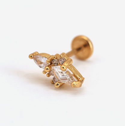 Boucle d'oreille à l'unité Amani dorée